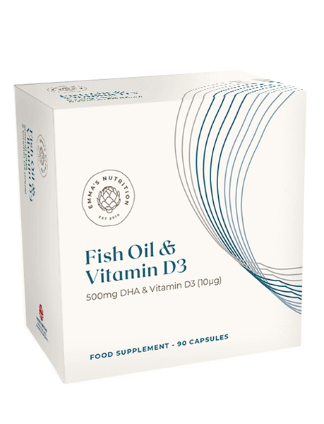 Fish Oil & Vitamin D3 (30 or 90 Capsules)