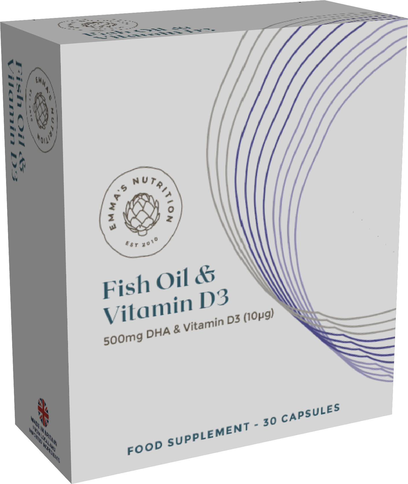 Fish Oil & Vitamin D3 (30 or 90 Capsules)
